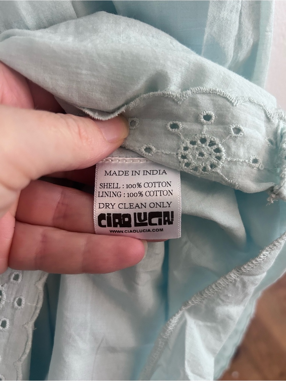 Ciao Lucia Irati Eyelet Pleated Cotton Midi-Skirt size 6 - Picture 7 of 7